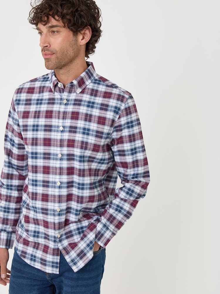 Rot - Threadbare Regular Fit Cotton Oxford Shirt - Bild 1 von 4 Rot - Threadbare Regular Fit Cotton Oxford Shirt - Bild 1 von 4