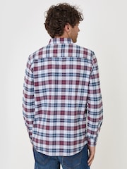 Rot - Threadbare Regular Fit Cotton Oxford Shirt - Bild 2 von 4