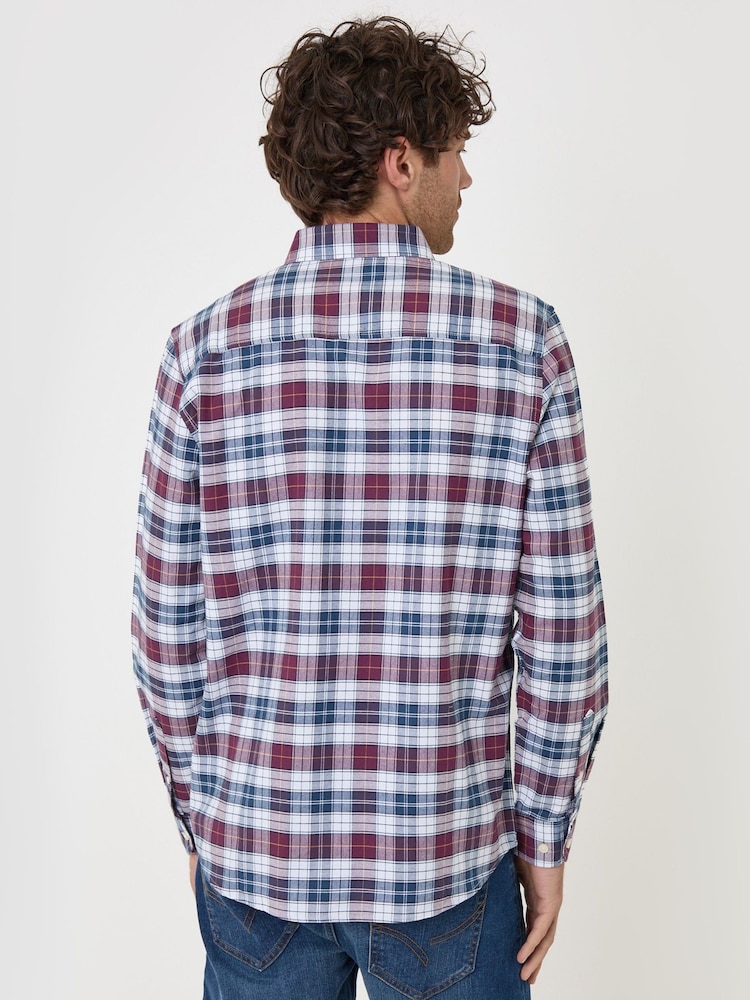 Rot - Threadbare Regular Fit Cotton Oxford Shirt - Bild 2 von 4 Rot - Threadbare Regular Fit Cotton Oxford Shirt - Bild 2 von 4