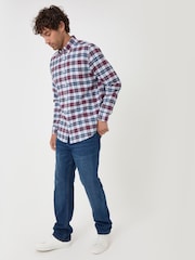 Rot - Threadbare Regular Fit Cotton Oxford Shirt - Bild 3 von 4