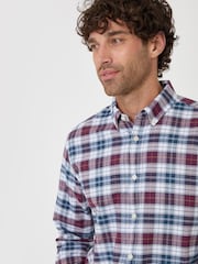 Rot - Threadbare Regular Fit Cotton Oxford Shirt - Bild 4 von 4