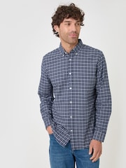 Blau - Threadbare Regular Fit Cotton Oxford Shirt - Bild 1 von 4