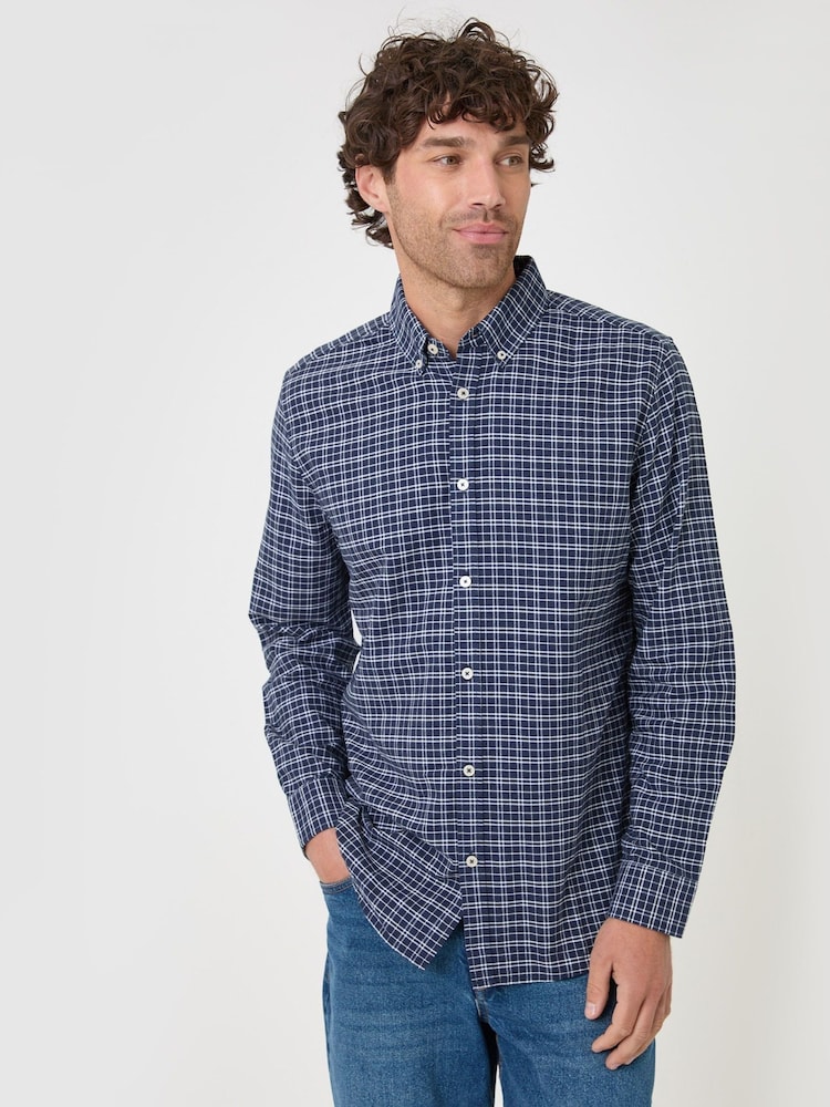 Blau - Threadbare Regular Fit Cotton Oxford Shirt - Bild 1 von 4 Blau - Threadbare Regular Fit Cotton Oxford Shirt - Bild 1 von 4