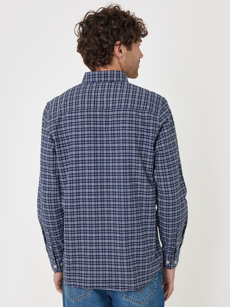 Blau - Threadbare Regular Fit Cotton Oxford Shirt - Bild 2 von 4 Blau - Threadbare Regular Fit Cotton Oxford Shirt - Bild 2 von 4