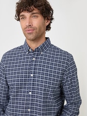 Blau - Threadbare Regular Fit Cotton Oxford Shirt - Bild 4 von 4