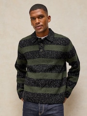 White Stuff Green Buckley Striped Rugby Jumper - Image 1 of 6