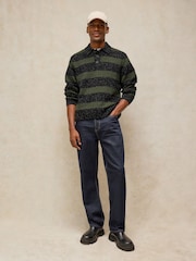 White Stuff Green Buckley Striped Rugby Jumper - Image 3 of 6