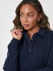 Threadbare Petite Polo Collar Barrel Leg Lounge Set - Imagen 3 de 5