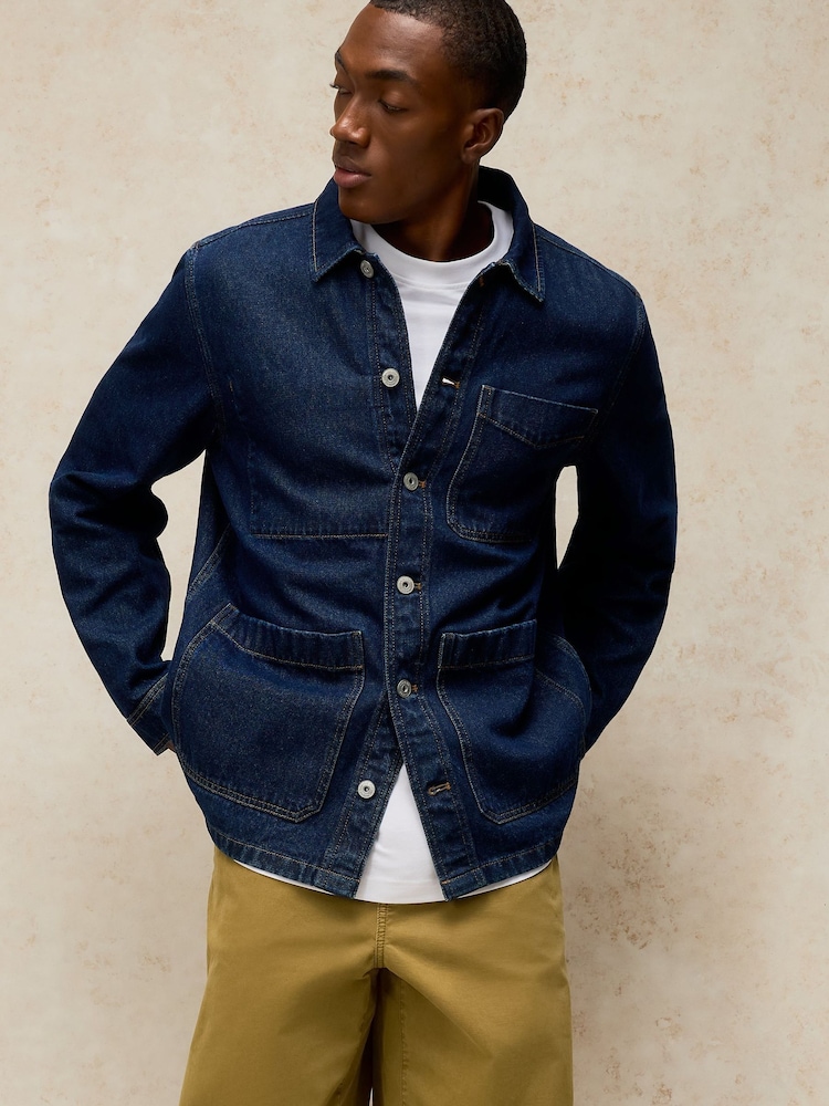 White Stuff Blue Westgate Denim Workwear Jacket - Image 2 of 6 White Stuff Blue Westgate Denim Workwear Jacket - Image 2 of 6