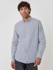 Grau - Threadbare Regular Fit Cotton Oxford Shirt - Bild 1 von 4