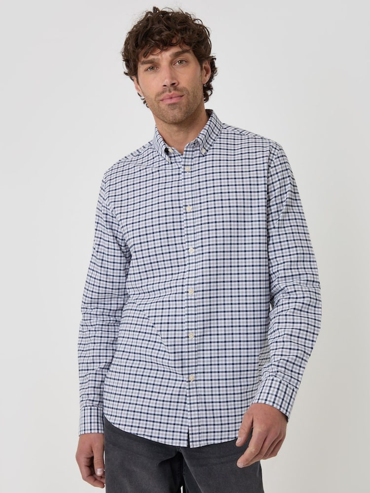 Grau - Threadbare Regular Fit Cotton Oxford Shirt - Bild 1 von 4 Grau - Threadbare Regular Fit Cotton Oxford Shirt - Bild 1 von 4