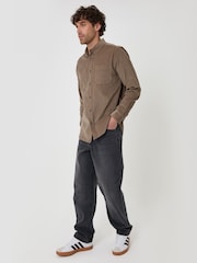 Threadbare Brown Corduroy Shirt - Image 2 of 4