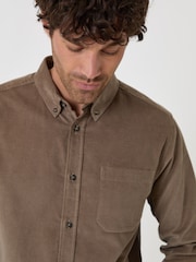 Threadbare Brown Corduroy Shirt - Image 4 of 4