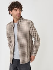 Braun - Threadbare Regular Fit Cotton Oxford Shirt - Bild 1 von 5