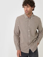 Braun - Threadbare Regular Fit Cotton Oxford Shirt - Bild 2 von 5