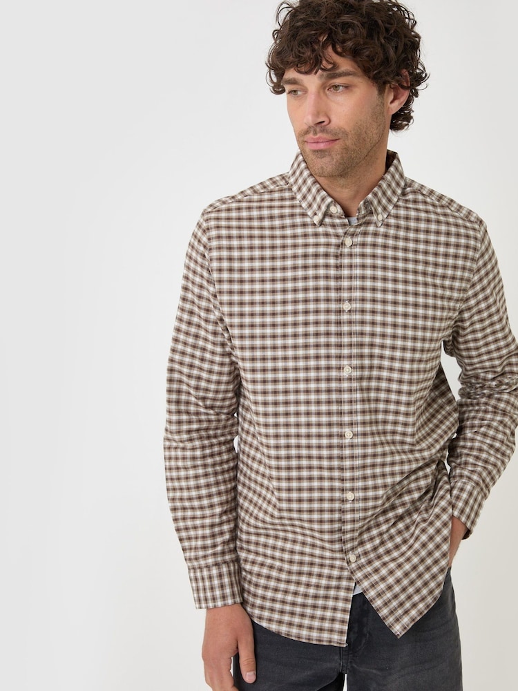 Braun - Threadbare Regular Fit Cotton Oxford Shirt - Bild 2 von 5 Braun - Threadbare Regular Fit Cotton Oxford Shirt - Bild 2 von 5