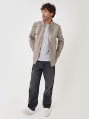 Braun - Threadbare Regular Fit Cotton Oxford Shirt - Bild 4 von 5