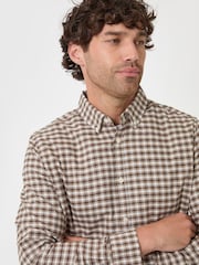 Braun - Threadbare Regular Fit Cotton Oxford Shirt - Bild 5 von 5