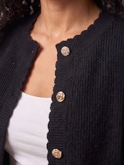 Roman Black Multi Button Knit Cardigan - Image 4 of 4