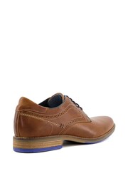 Dune London Brown Standard Fit Bintom Piped Derby Shoes - Image 3 of 4