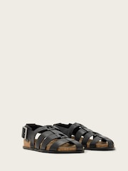 AllSaints Black Randal Ring Sandals - Image 3 of 6