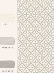 Laura Ashley Dove Grey Mr Jones 10M Wallpaper - Image 4 of 4