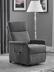 Julian Bowen Grey Helena Recliner Chair - Image 1 of 7
