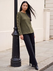 Roman Green Textured Button Top - Image 2 of 4