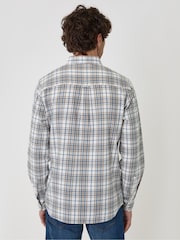 Threadbare Cream Brushed Cotton Flannel Shirt - Image 4 of 4