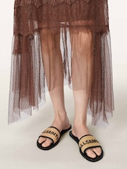 AllSaints Black Hoxton Sliders - Image 1 of 6