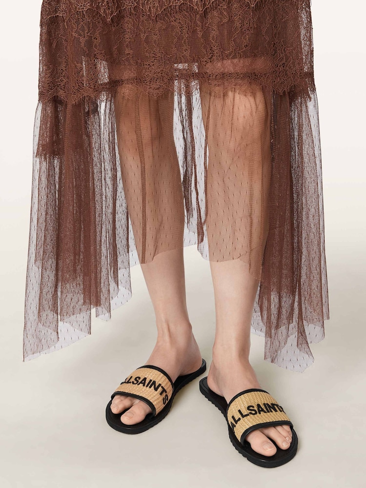 AllSaints Black Hoxton Sliders - Image 1 of 6 AllSaints Black Hoxton Sliders - Image 1 of 6