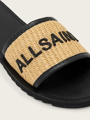 AllSaints Black Hoxton Sliders - Image 6 of 6