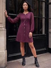 Күлгін - Roman Petite Button Dress - 4суретінің 2 суреті