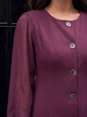 Күлгін - Roman Petite Button Dress - 4суретінің 4 суреті