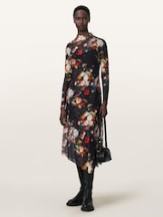 AllSaints Black Gracie Dress - Image 1 of 5