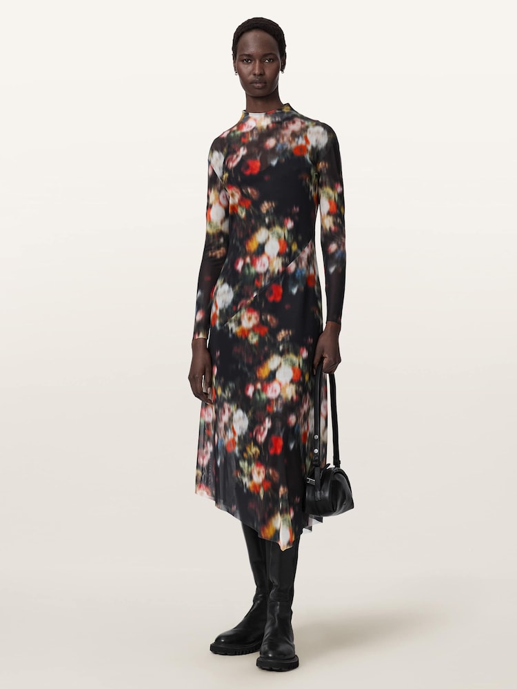 AllSaints Black Gracie Dress - Image 1 of 5