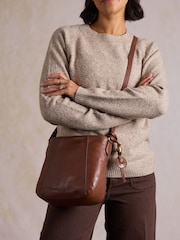 Lakeland Leather Brown Dent Cross-Body Bag - Image 1 of 6