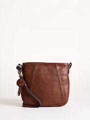 Lakeland Leather Brown Dent Cross-Body Bag - Image 2 of 6