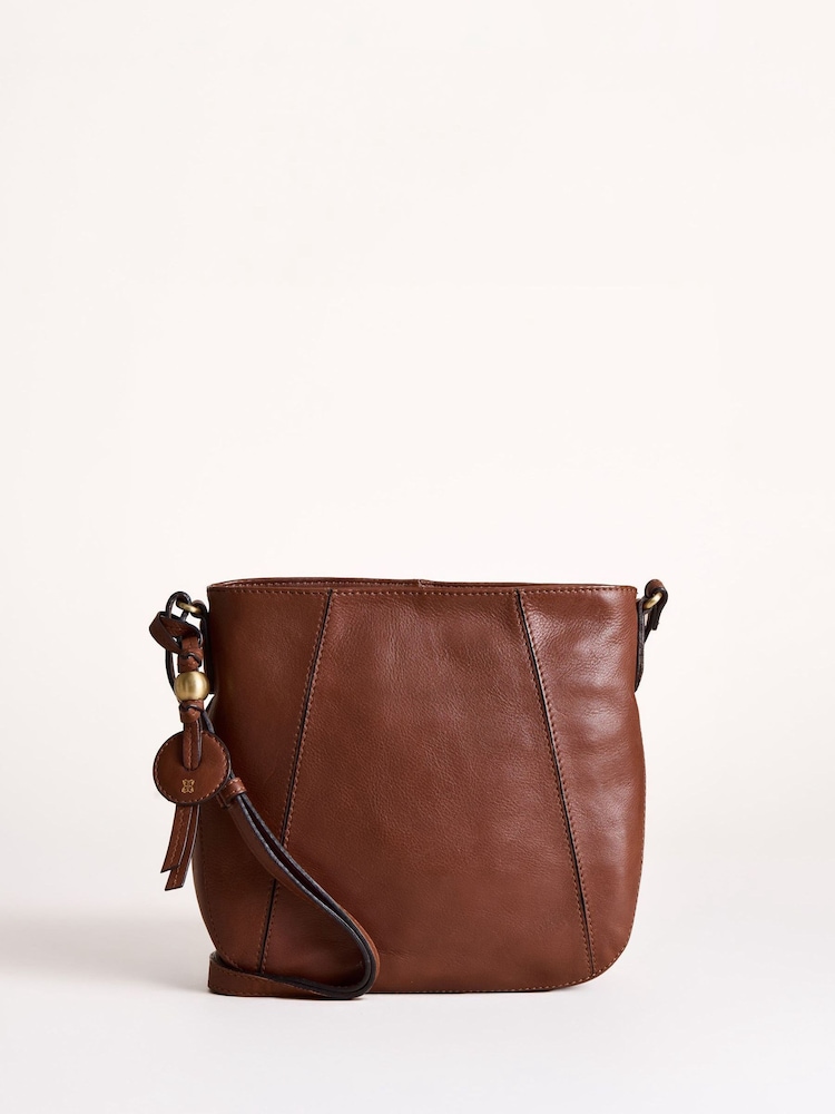 Lakeland Leather Brown Dent Cross-Body Bag - Image 2 of 6 Lakeland Leather Brown Dent Cross-Body Bag - Image 2 of 6