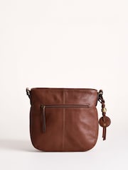 Lakeland Leather Brown Dent Cross-Body Bag - Image 3 of 6