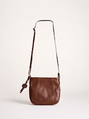 Lakeland Leather Brown Dent Cross-Body Bag - Image 5 of 6