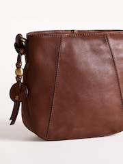Lakeland Leather Brown Dent Cross-Body Bag - Image 6 of 6
