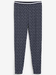 Navy Blue Stars Cotton Tunic And Legging Pyjamas Set - Image 7 of 7