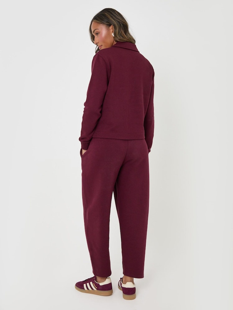 Threadbare Purple Polo Collar Barrel Leg Lounge Set - Image 4 of 4