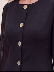 Қара - Roman Petite Button Dress - 4суретінің 4 суреті