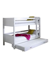 Flexa Kids White Avenue Kids Nordic Bunkbed With Trundle Bed - Image 4 of 4