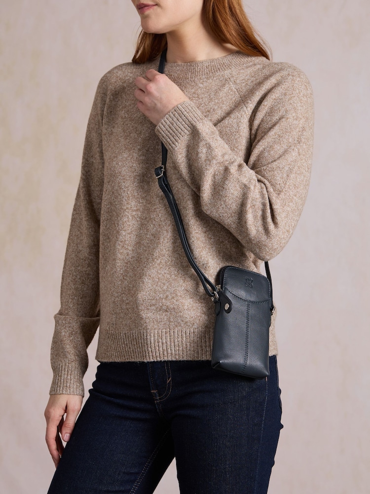 Lakeland Leather Blue Bowston Phone Bag - Image 1 of 4 Lakeland Leather Blue Bowston Phone Bag - Image 1 of 4