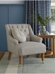 Laura Ashley Vivienne Soft Silver Ropsley Accent Chair - Image 2 of 8