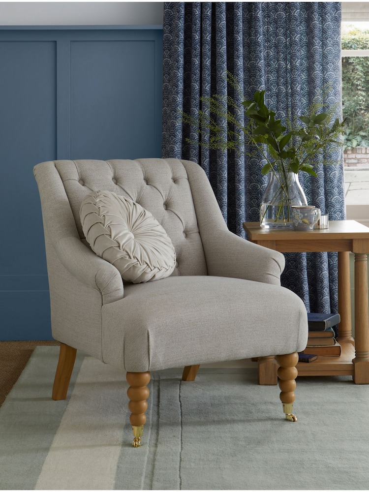 Laura Ashley Vivienne Soft Silver Ropsley Accent Chair - Image 2 of 8