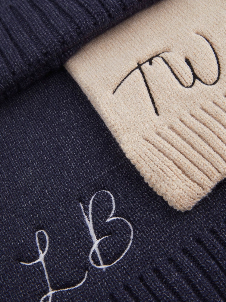 Personalised Hat & Scarf Set by Stitch Style - Image 2 of 6 Personalised Hat & Scarf Set by Stitch Style - Image 2 of 6